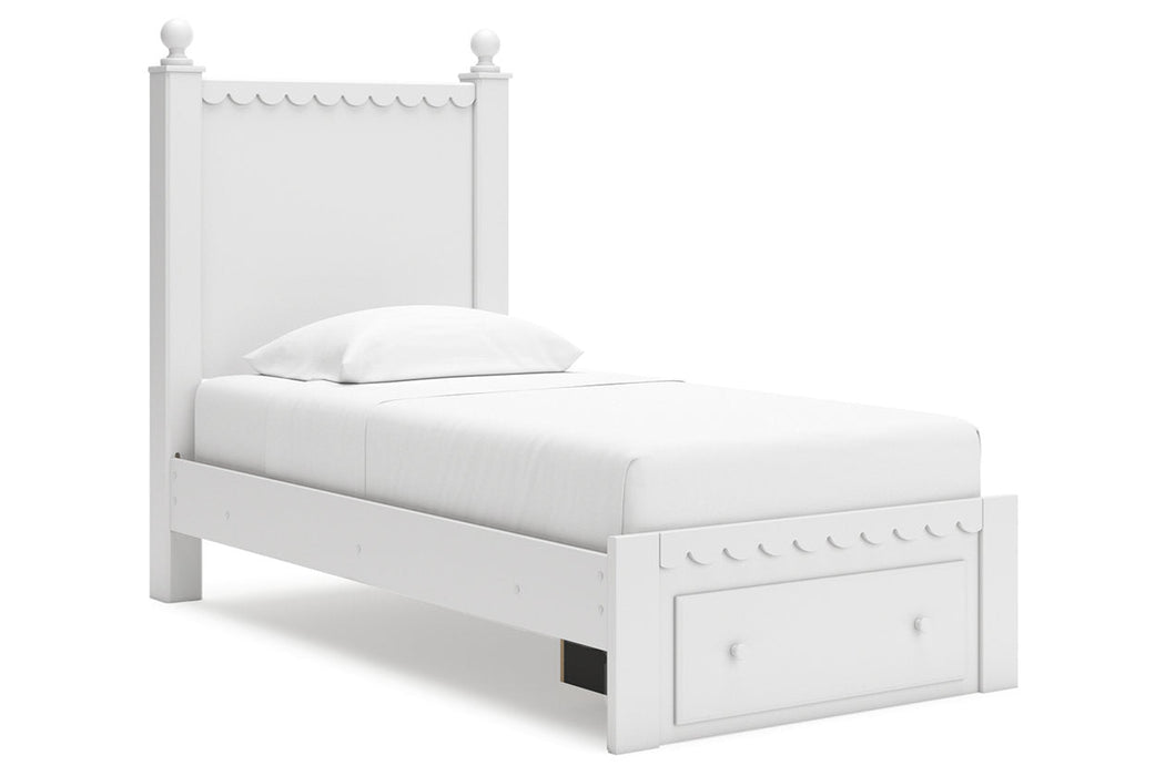 Mollviney White Youth Panel Storage Bedroom Set - Gate FurnitureYouth Bedroom Set