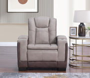 Molly- Brown- beige with: PWR Recliner, PWR Headrest, storage armrest, wireless charger, Zero Gravity - L656-R