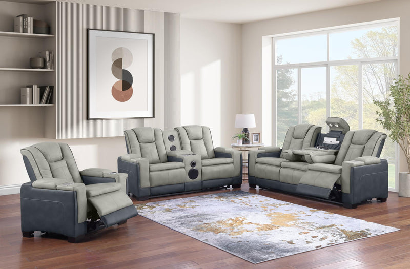 Molly- Gray PWR Recliner, PWR Headrest, storage armrest, wireless charger, Zero Gravity Each - L657-R