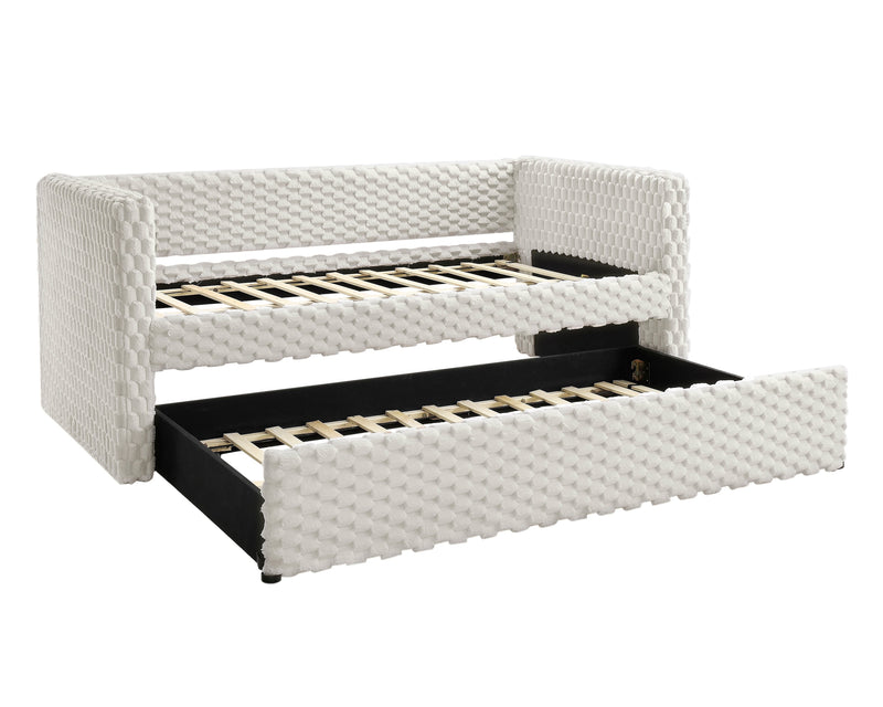 Molly Whote Dove Twin Daybed with Trundle - Lara FurnitureDaybed