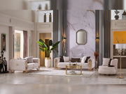 Monaco 3-pieces (Sofa & Loveseat & Chair) Livingroom Set Cream in Cream - 101-MON-LV925-321