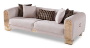 Monaco 3-pieces (Sofa & Loveseat & Chair) Livingroom Set Cream in Cream - 101-MON-LV925-321