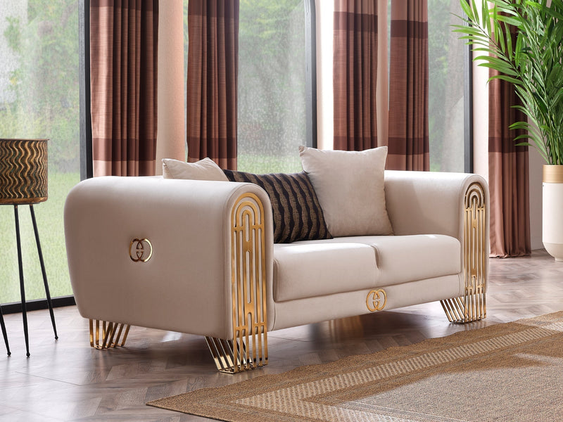 Monaco 73" Wide Rolled Arm Loveseat - Loveseat