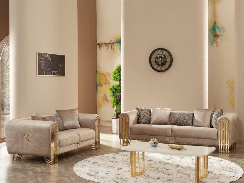 Monaco 73" Wide Rolled Arm Loveseat - Loveseat