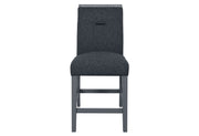 Monaco Dark Grey Bar Table And 8 Monaco Dark Grey Bar Stools - MONACO-BT-DARK GREY+MONACO-BS-DARK GREY 9PC