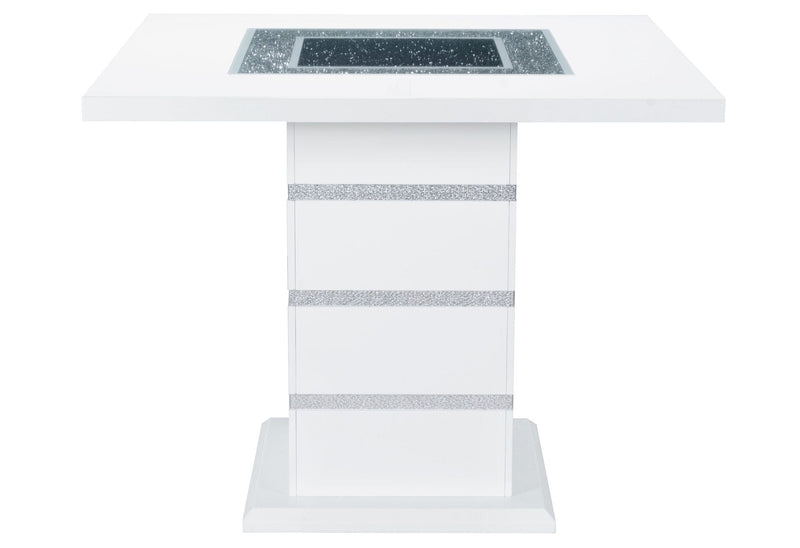 Monaco White Bar Table + 6 Monaco Bs-N - MONACO-WHITE-BT+MONACO-BS-N 7PC