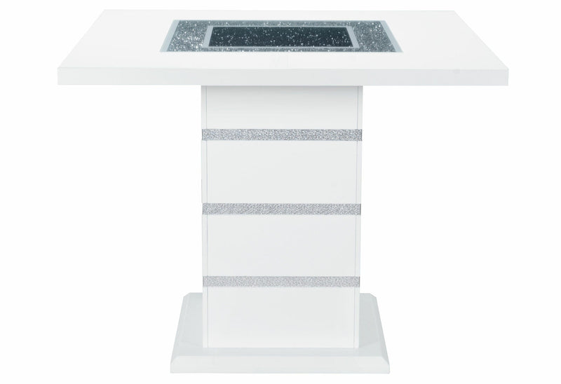 Monaco White Bar Table + Monaco Bs-N - MONACO-WHITE-BT+MONACO-BS-N