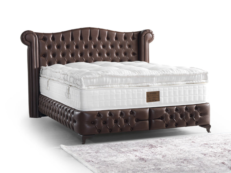 Monalisa Storage Bed With Headboard Brown - King in Brown - 110-MON-BRW-200-SB