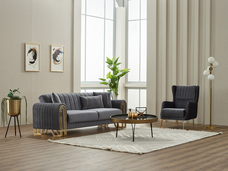 Montana Convertible Sofa in Beige - 200-SIM-MON-VELVET260-3