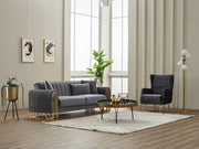 Montana Convertible Sofa in Grey - 200-SIM-MON-VELVET412-3