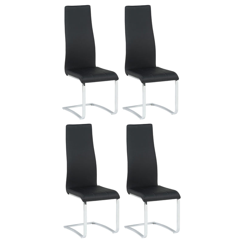 Montclair Upholstered Dining Side Chair Black (Set of 4) - 100515BLK