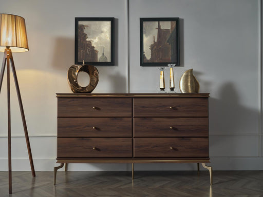 Montego 6 Drawer Dresser (Mnt Walnut) - Gate FurnitureDresser
