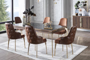 Montego 6166 Dining Chair 2Pcs (Dark Brick/Montego) - Lara FurnitureDining Chair