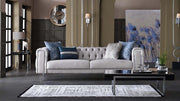 Montego Accent Chair (Light Gray) Chrome Leg 2 Pieces - Lara FurnitureLiving Room Chair