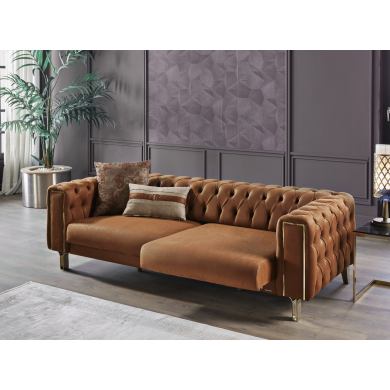 Montego Sleeper (Dark Brick & Vizon) Living Room Set - Gate FurnitureLiving Room Set