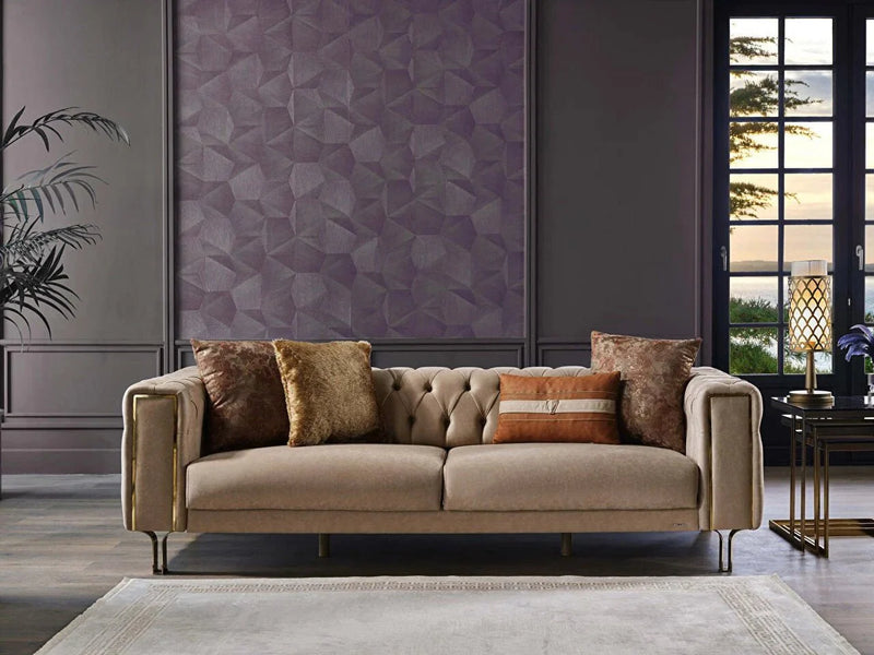 Montego Sleeper (Dark Brick & Vizon) Living Room Set - Lara FurnitureLiving Room Set