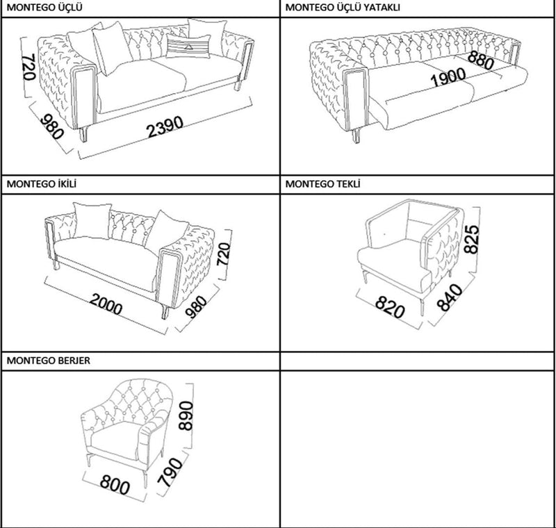 Montego Sleeper (Dark Brick & Vizon) Living Room Set - Lara FurnitureLiving Room Set