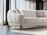 Montel 3-pieces (Sofa & Loveseat & Chair) Livingroom Set in Cream - 200-ST-MONT-SOFT03-321