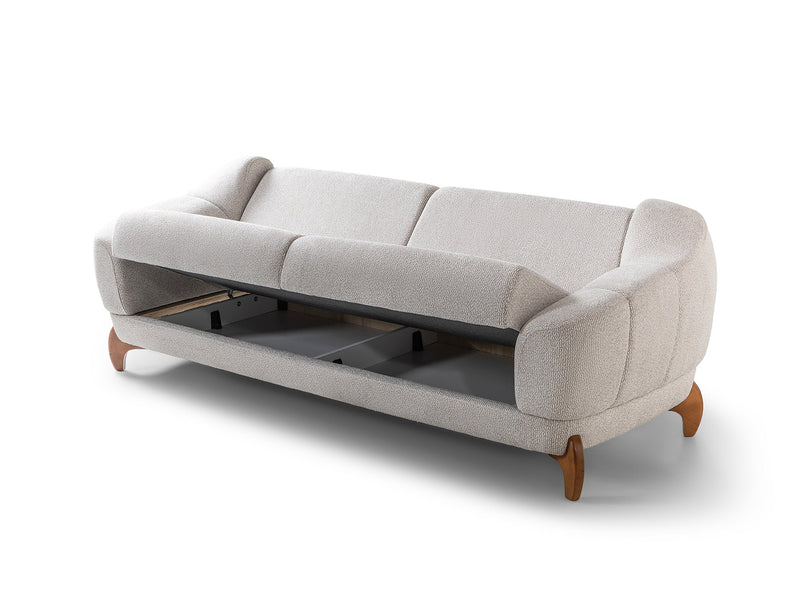 Montel 3-pieces (Sofa & Loveseat & Chair) Livingroom Set in Cream - 200-ST-MONT-SOFT03-321