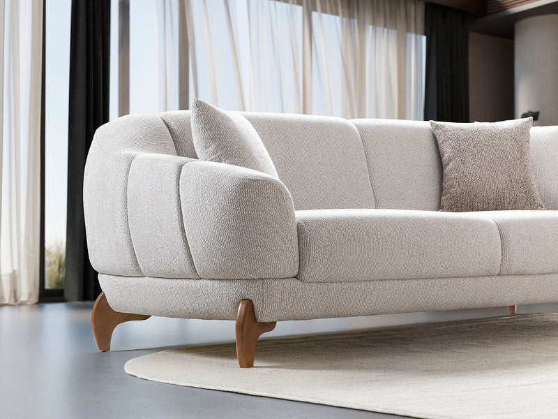 Montel Convertible Loveseat in Cream - 200-ST-MONT-SOFT03-2