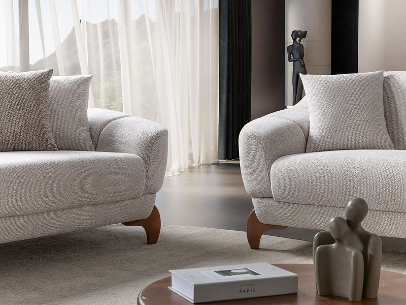 Montel Convertible Loveseat in Cream - 200-ST-MONT-SOFT03-2