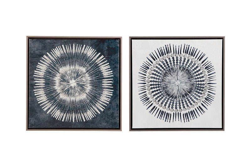 Monterey Blue/White Wall Art (Set of 2) - Gate FurnitureWall Art