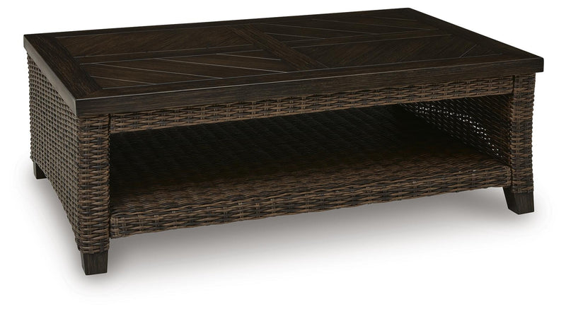 Monterey Point Dark Brown Outdoor Coffee Table - PCP760-701