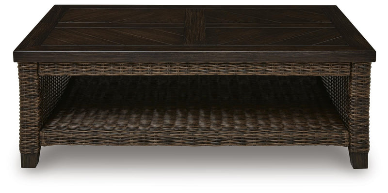 Monterey Point Dark Brown Outdoor Coffee Table - PCP760-701