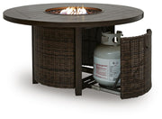 Monterey Point Dark Brown Outdoor Fire Pit Table - PCP760-776