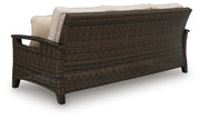 Monterey Point Dark Brown Outdoor Sofa with Cushion - PCP760-838