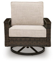 Monterey Point Dark Brown Outdoor Swivel Lounge Chair (Set of 2) - PCP760-821