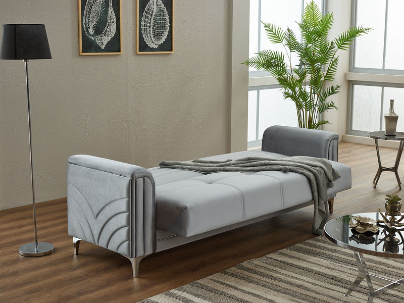 Montero Convertible Loveseat in Cream - 200-SIM-MON-VELVET938-2