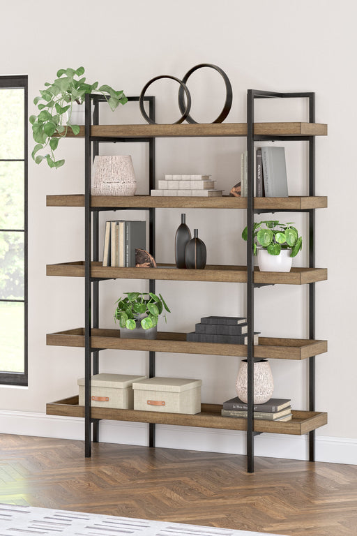 Montia Light Brown 76" Bookcase - H632-70