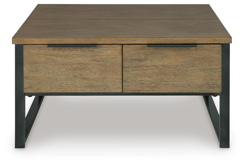 Montia Light Brown Lift-Top Coffee Table - T602-00