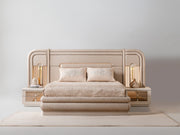 Monza Bedroom (Queen Frame With Headboard & Dresser With Mirror & 2 Nightstand) - 120-MON-SET