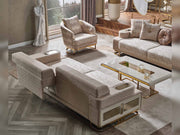 Monza Convertible Loveseat Cream in Cream - 101-MON-MON01-2