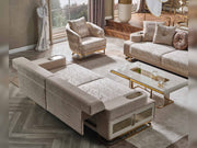 Monza Convertible Loveseat Cream in Cream - 101-MON-MON01-2