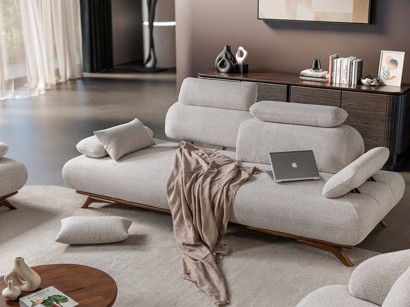 Monza Convertible Loveseat in Cream - 200-ST-MON-SOFT03-2
