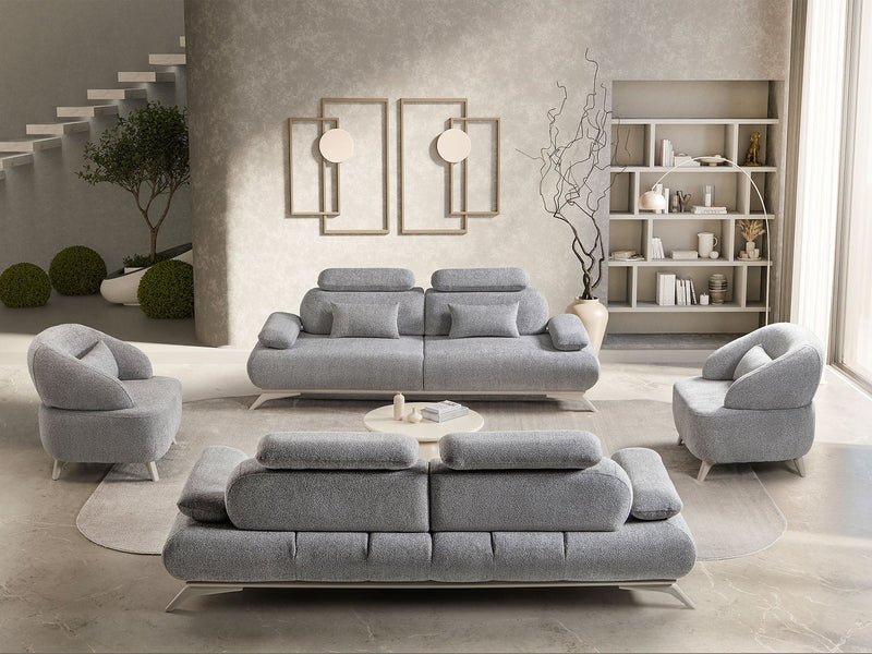 Monza Convertible Loveseat in Cream - 200-ST-MON-SOFT03-2
