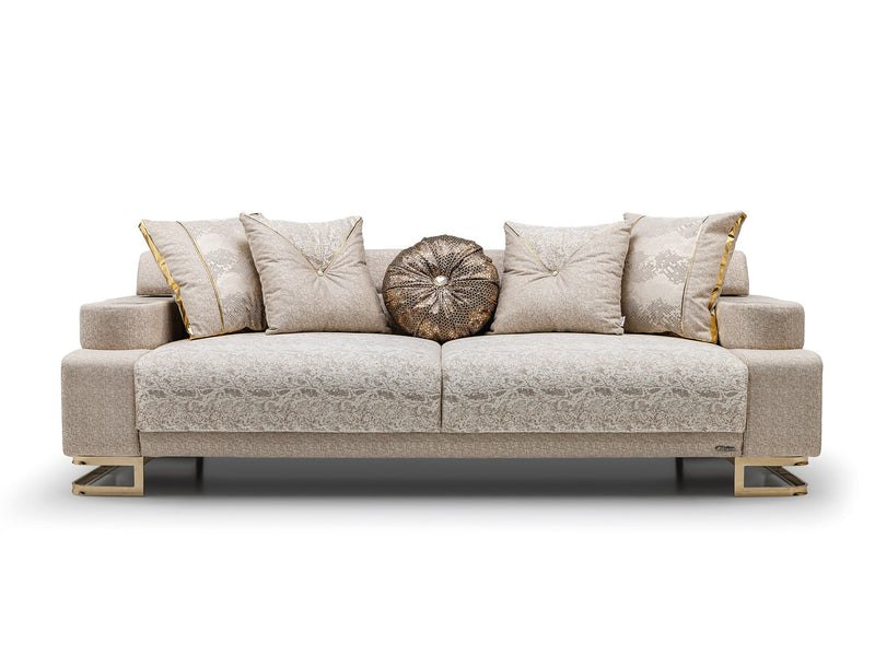 Monza Convertible Sofa Cream in Cream - 101-MON-MON01-3