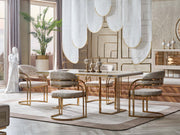 Monza Diningroom (Consol With Mirror & Dining Table & 6 Dining Chair) - 115-MON-DT-6-SET
