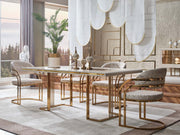 Monza Diningroom (Consol With Mirror & Dining Table & 6 Dining Chair) - 115-MON-DT-6-SET