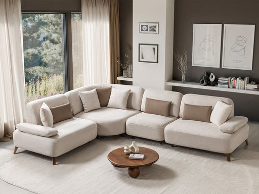 Moon Modular Sectional Sofa in Cream - 200-ST-MOO-CREMONA06-S