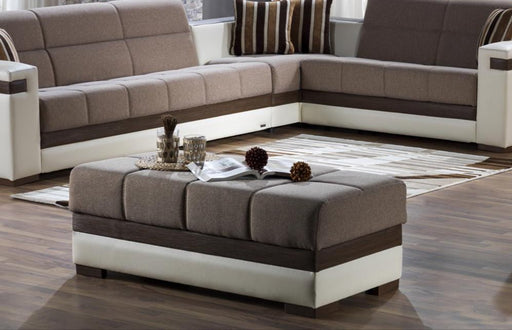 Moon Ottoman (Platin Mustard) - Lara FurnitureOttoman