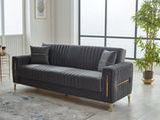 Moreno Convertible Sofa in Dark Grey - 200-SIM-MOR-ANKA152-3