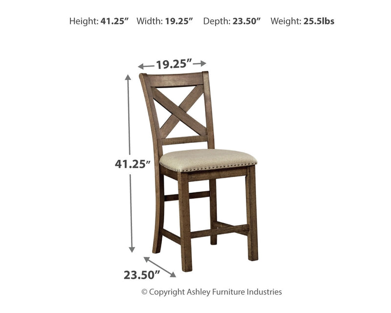 Moriville 2-Piece Bar Stool in Beige - PKG000167