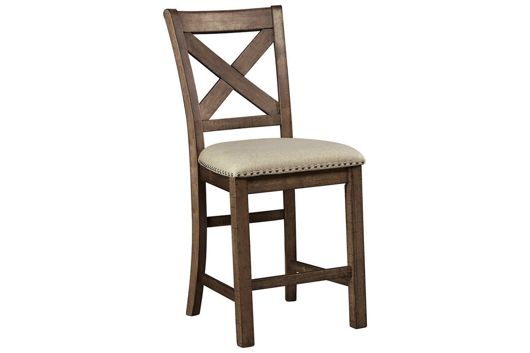 Moriville Beige Counter Height Bar Stool (Set of 2) - Gate FurnitureBarstool