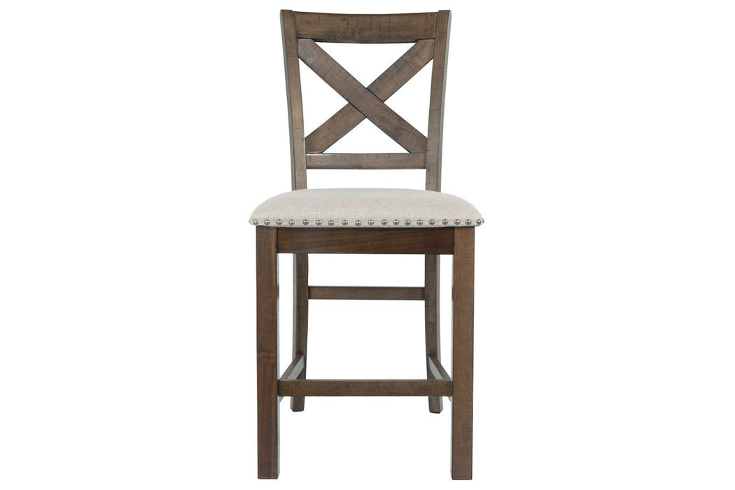 Moriville Beige Counter Height Bar Stool (Set of 2) - Gate FurnitureBarstool