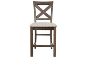 Moriville Beige Counter Height Bar Stool (Set of 2) - Lara FurnitureBarstool