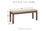 Moriville Beige Dining Table and 4 Chairs and Bench - Lara FurnitureDining Room Set